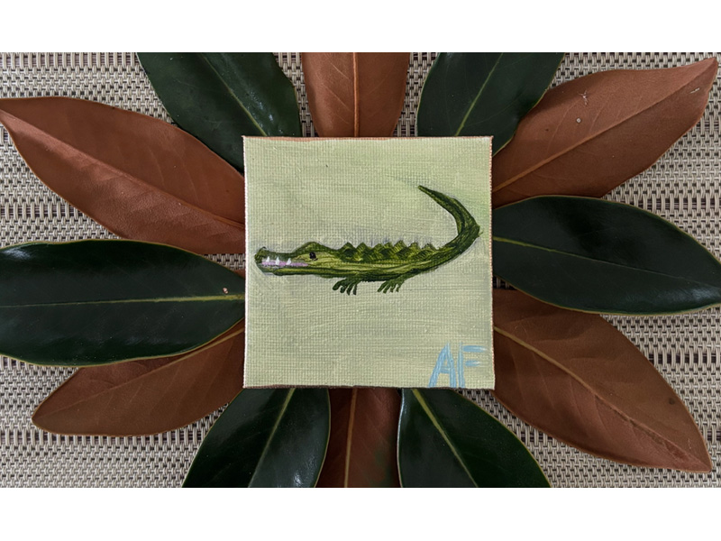 Alligator Square Ornaments